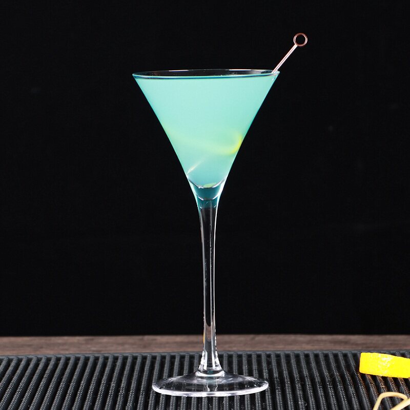 日式木村鸡尾酒杯v形马天尼杯 水晶玻璃三脚杯酒吧高脚杯特饮杯子