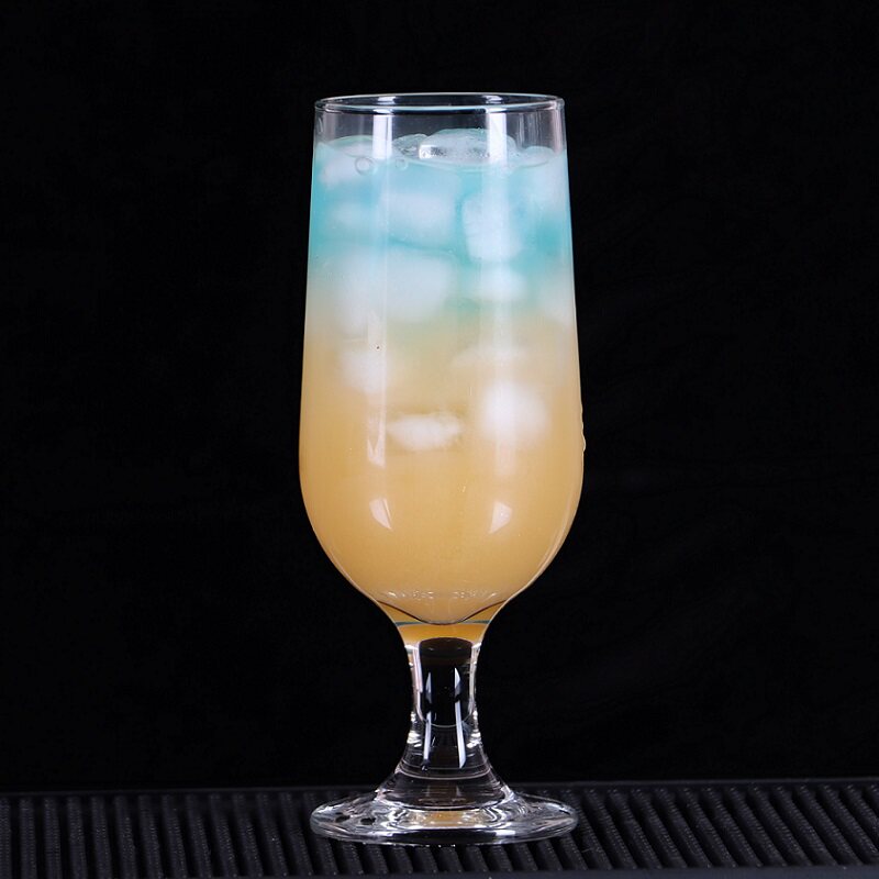利比玻璃鸡尾酒杯酒吧餐厅高脚杯多功能果汁水杯奶昔杯特饮啤酒杯