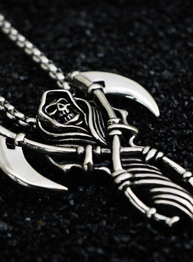 骷髅头女士钛钢日韩风挂件吊坠