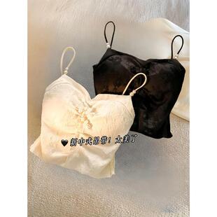 无袖 国风刺绣盘扣吊带背心女内搭高级感短款 上衣潮 胖mm新中式 大码