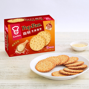 嘉顿芝麻味香葱油薄饼146g咸味薄脆饼干小吃办公室休闲下午茶零食
