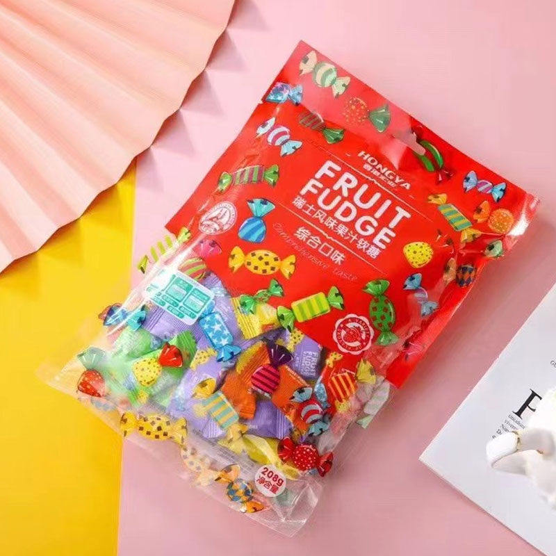 宏亚瑞士风味果软糖500g综合味草莓苹果葡萄味芒果香橙休闲零食