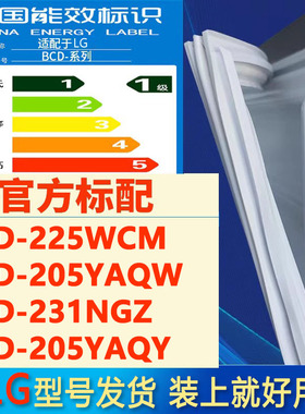 适用LG BCD 225WCM 205YAQW 231NGZ 205YAQY冰箱门密封条胶条磁条