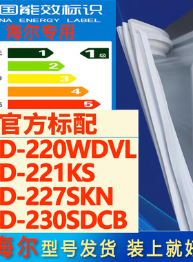 适用海尔BCD-220WDVL 221KS 227SKN 230SDCB冰箱门密封条门胶条圈