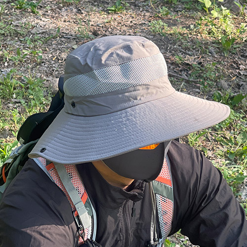 夏季户外网面透气登山帽防嗮男女渔夫帽大帽檐牛仔网红拍照帽子