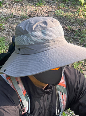 夏季户外网面透气登山帽