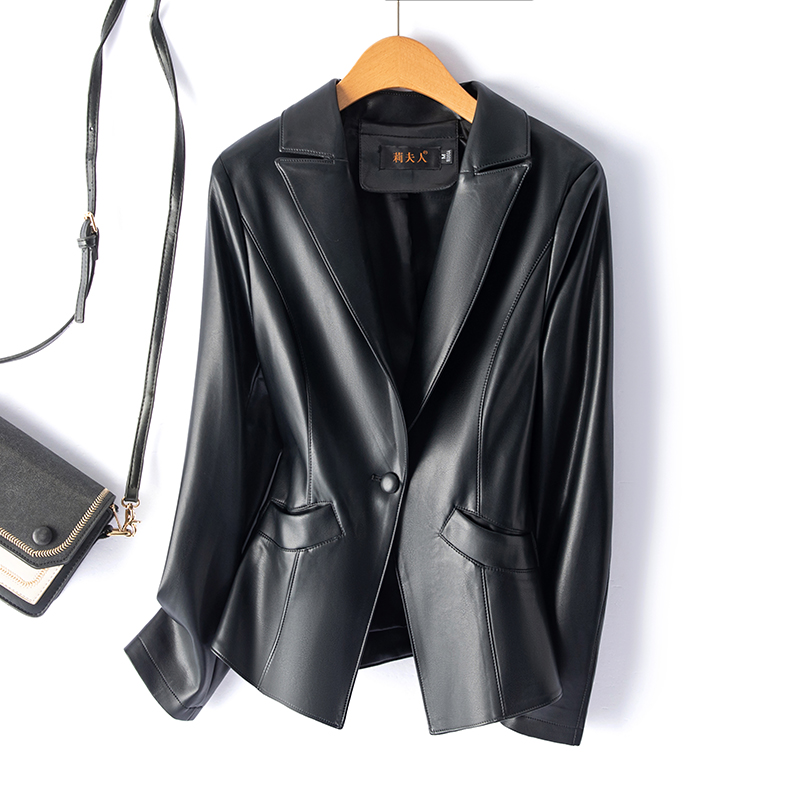 海宁真皮皮衣女短款羊皮休闲外套