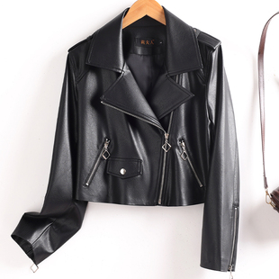 海宁真皮小皮衣女修身短款2025年秋冬新款爆款机车绵羊皮夹克外套