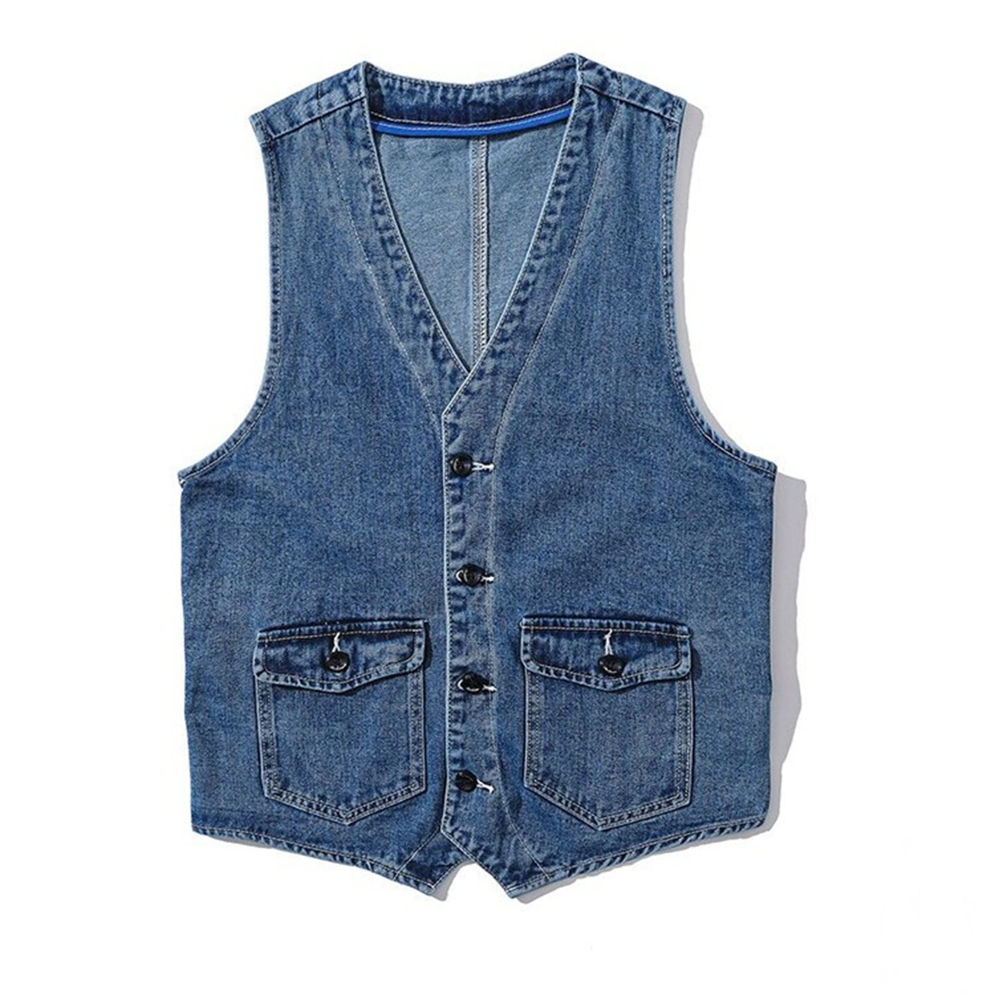 复古牛仔马甲男士春秋款外穿无袖背心潮流青少年外套秋季工装坎肩,男装,牛仔外套,淘宝优惠券,粉丝福利购,淘宝优惠卷