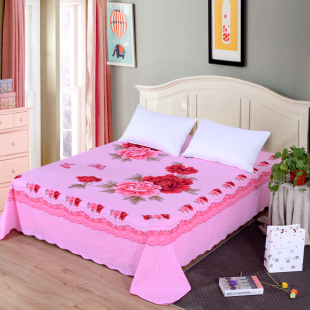 1.8m米印花双人床单 1.5 老式 全棉床单加厚磨毛纯棉国民老被单厚款