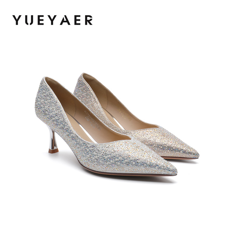 月芽儿2026春季新款性感风尖头细跟高跟鞋珍珠亮片职业气质婚鞋女,女鞋,浅口单鞋,淘宝优惠券,粉丝福利购,淘宝优惠卷