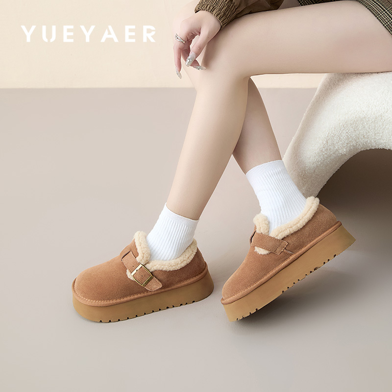 月芽儿厚底雪地靴冬季保暖