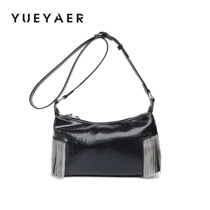 月芽儿小众设计流苏包单肩斜挎包女2026新款百搭高级感大容量女包