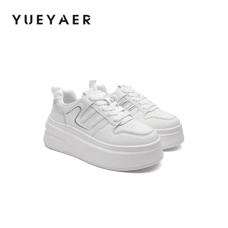 月芽儿小白鞋女2025秋季新款厚底增高休闲运动板鞋百搭透气女鞋子,女鞋,时尚休闲鞋,淘宝优惠券,粉丝福利购,淘宝优惠卷