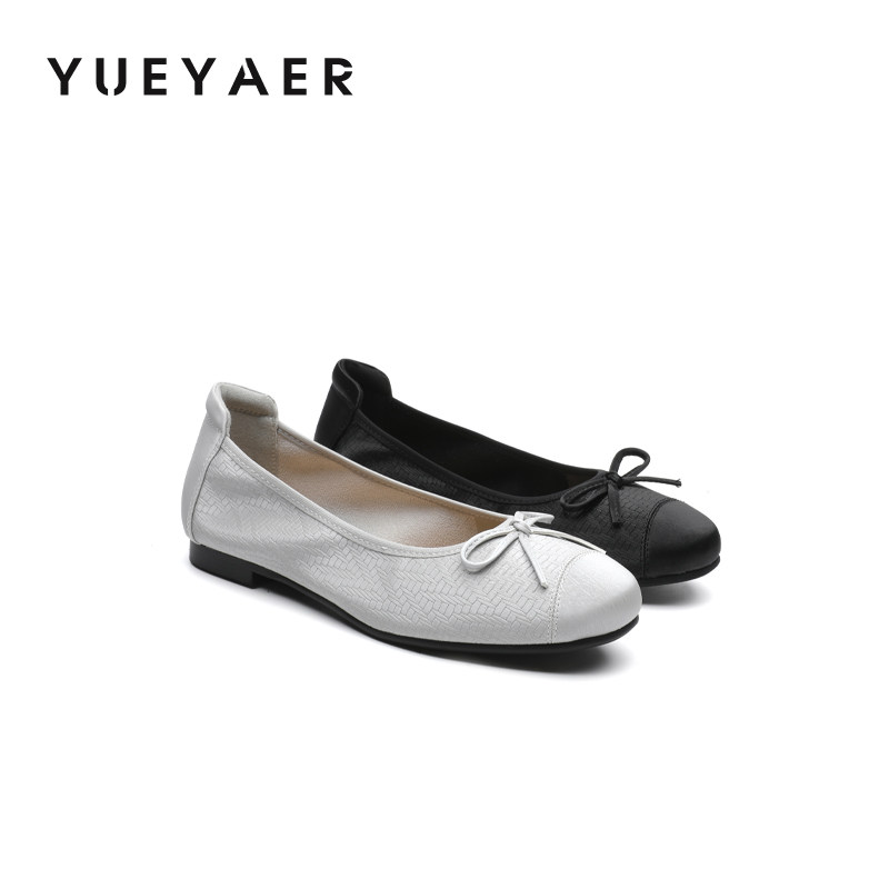 月芽儿2025芭蕾舞单鞋女蝴蝶结复古平底瓢鞋软底圆头浅口奶奶鞋子,女鞋,浅口单鞋,淘宝优惠券,粉丝福利购,淘宝优惠卷