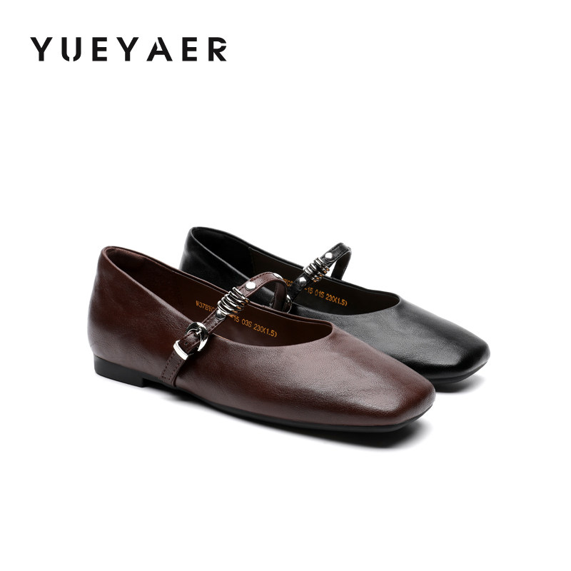 月芽儿玛丽珍鞋女2026新款春季复古软底浅口平底方头百搭通勤单鞋,女鞋,玛丽珍鞋,淘宝优惠券,粉丝福利购,淘宝优惠卷