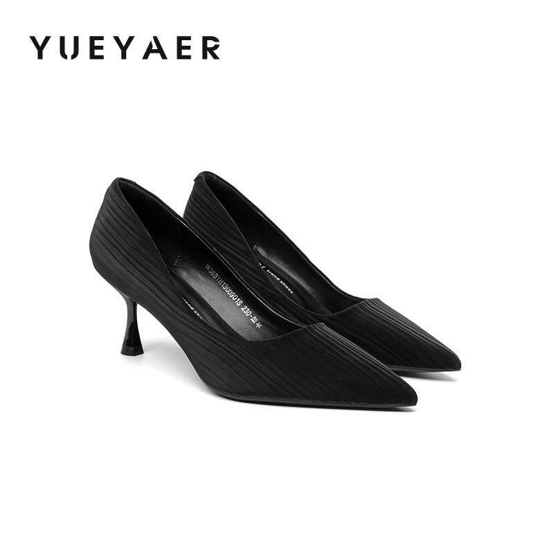 月芽儿细跟高跟鞋女鞋2025新款单鞋春季黑色秋季气质通勤小根鞋女,女鞋,浅口单鞋,淘宝优惠券,粉丝福利购,淘宝优惠卷