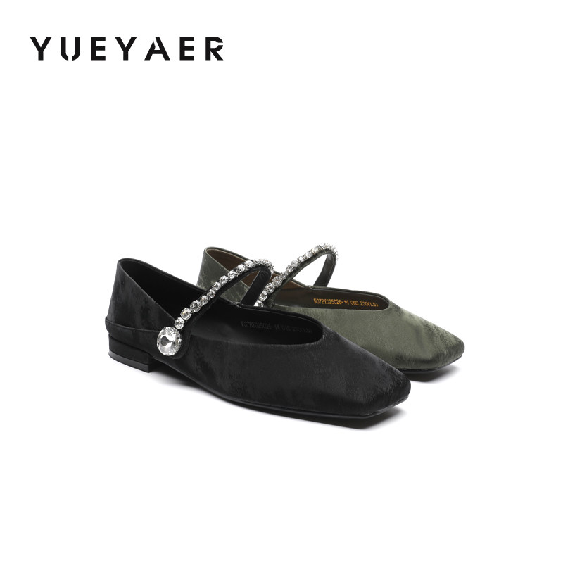 月芽儿玛丽珍鞋女2026春季新款法式气质水钻一字带软底浅口单鞋子,女鞋,玛丽珍鞋,淘宝优惠券,粉丝福利购,淘宝优惠卷