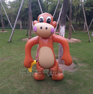 饰 充气动物玩具大嘴巴猴子校园舞台装 大型仿真模型道具大猴子