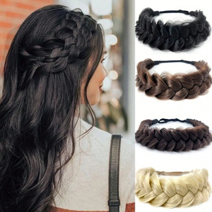 欧美假发女手撕辫发带发箍假发配件新款鱼骨辫时尚发箍辫子