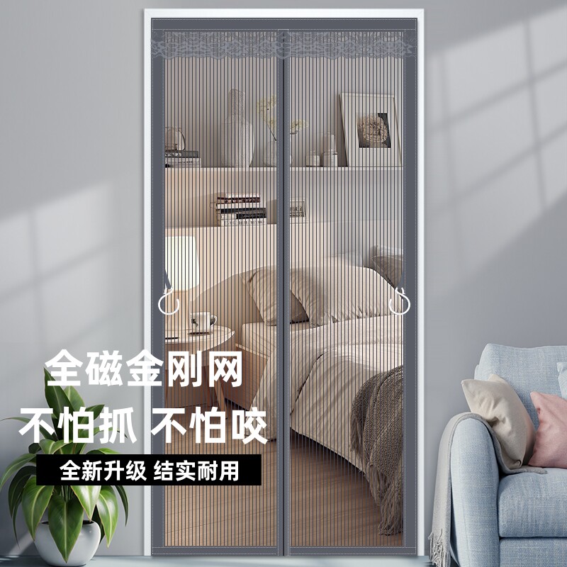 夏季磁性纱门窗防蚊门帘魔术贴自吸蚊帐免打孔2024新款家用隔断帘