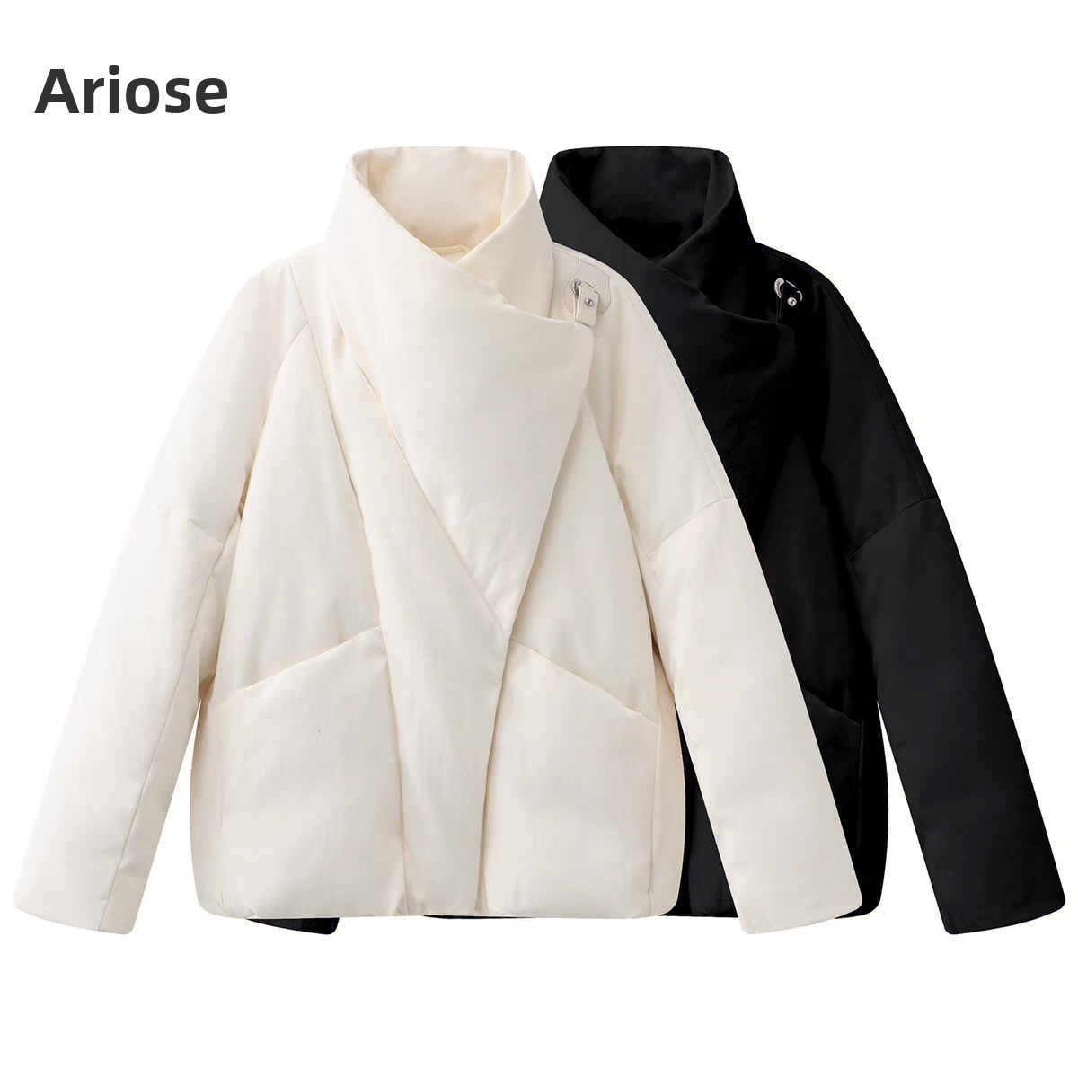 Ariose艾诺丝雅诗官方正品2025冬装宽松立领羽绒服外套女AR004008