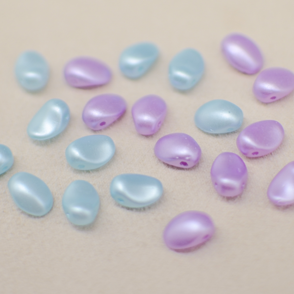 捷克进口奶油色郁金香串珠diy