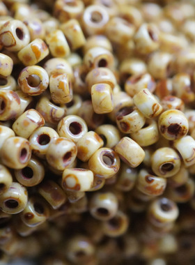 捷克PRECIOSA进口毕加索米珠 8/0 复古玉石黄串珠散珠手工diy材料