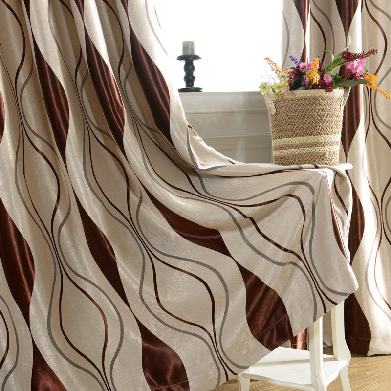 简约加厚全遮光窗帘布料田园成品客厅卧室落地窗挂钩飘窗防晒隔热