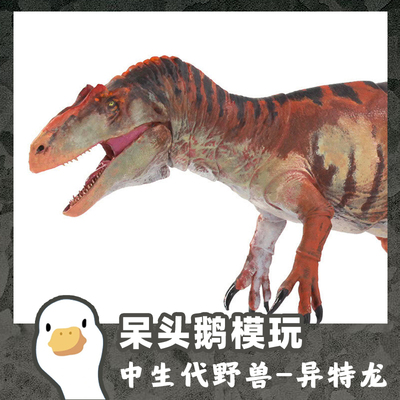 【呆头鹅模玩】中生代野兽BOM1比35异特龙恐龙模型玩具