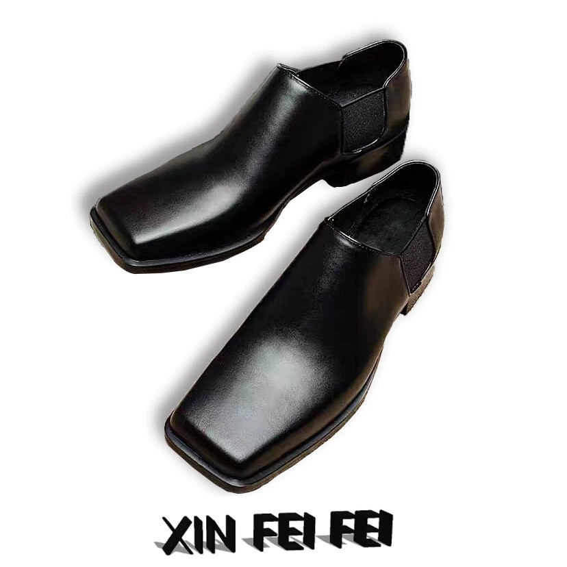 原创小众高跟同款皮鞋男士感正装正装皮鞋
