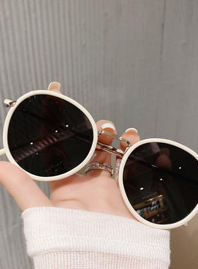 2021新款墨镜女夏海边ins街拍网红圆框眼镜韩版潮复古太阳镜小脸