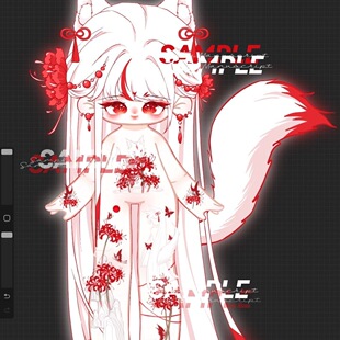 正版白色毛发小狐狸30cm属性棉花娃娃可爱气质尾巴爆款漂亮气质女