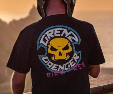 T恤短袖机车风摩托车T恤骷髅宽松