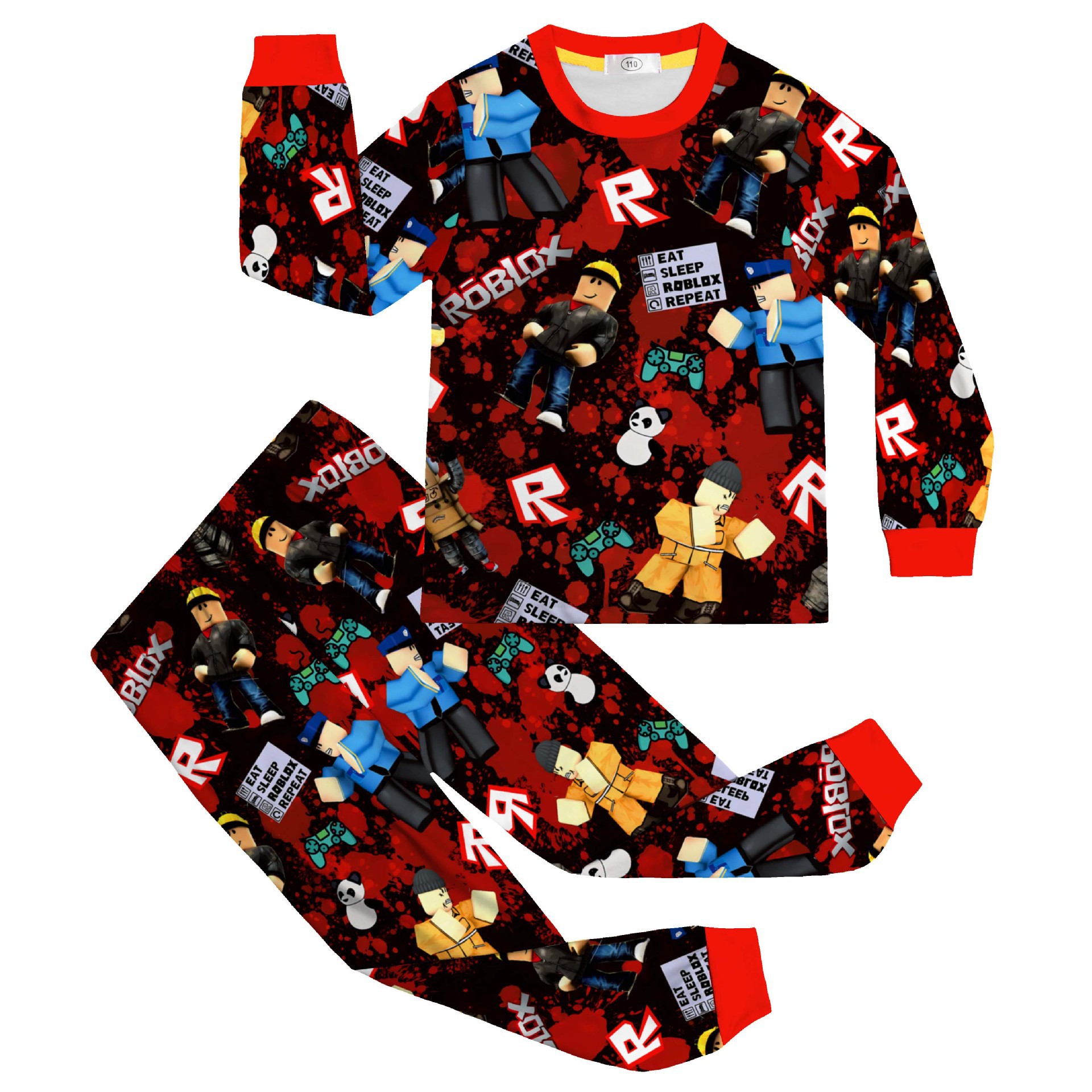 新款套装罗布乐思roblox男童家居服长袖+长裤两件套装81173