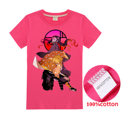 童装鬼灭之刃小孩夏季短袖t恤