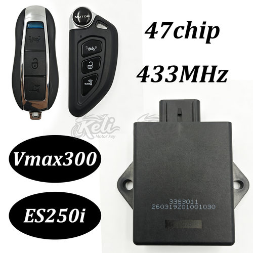 龙嘉VMAX300/LJ300-18/ES250i摩托车车身控制器带智能钥匙