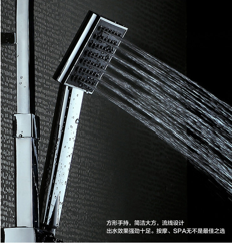 超薄方型不锈钢手喷 大手持花洒 增压手喷头淋浴 手花洒