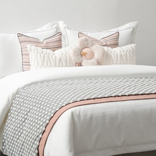 展厅样板间女孩房儿童粉灰床品