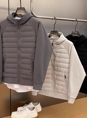 轻薄棉服男士秋冬季2024新款潮牌加绒加厚冬天外套连帽二棉上衣服