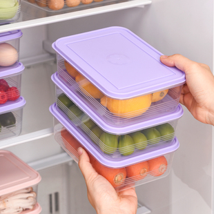 【1400ml六个装】冰箱收纳盒食品冻肉分装盒户外野餐盒冷冻保鲜盒