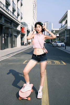 低腰卷边弹力牛仔超短裤女装夏季欧美风深色热裤性感直筒阔腿裤子