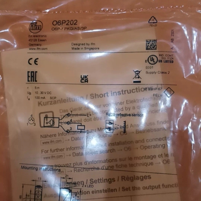 议价：O6P202 易福门光电对射开关 全新原装正品