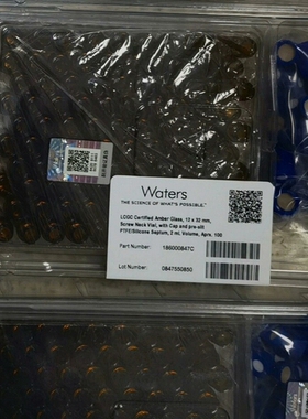 议价：25年新品沃特世进样瓶186000847C全新未拆封，棕色液