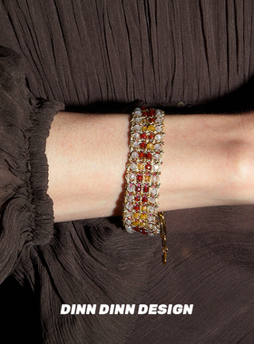 Dare买手店 DINN DINN DESIGN 红白经典配色串珠手链原创高级首饰