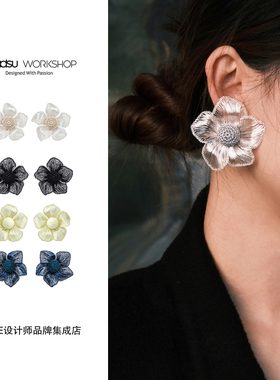 Dare买手店 beadsu workshop【植物志】茱萸花耳环原创设计花朵女