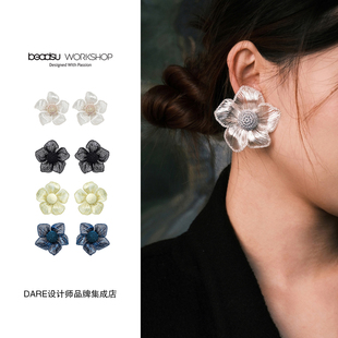 Dare买手店 beadsu workshop【植物志】茱萸花耳环原创设计花朵女