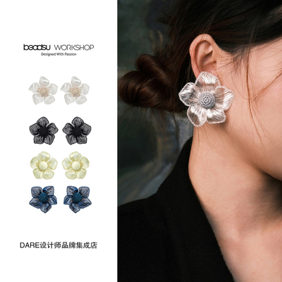 Dare买手店 beadsu workshop【植物志】茱萸花耳环原创设计花朵女