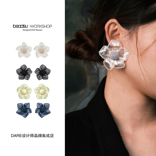 Dare买手店 beadsu workshop【植物志】茱萸花耳环原创设计花朵女