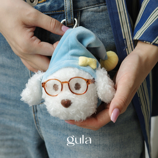 Dare买手店 gula 晚安点点挂件狗头挂件毛绒玩具包挂手机可爱狗狗